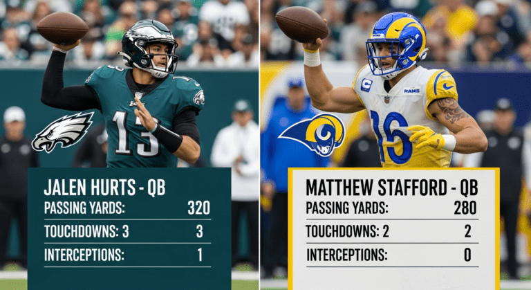 Philadelphia Eagles vs Los Angeles Rams Match Player Stats