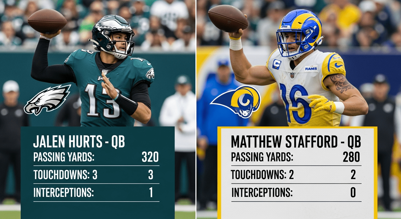 Philadelphia Eagles vs Los Angeles Rams Match Player Stats
