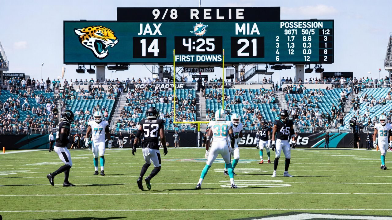 Jacksonville Jaguars vs Miami Dolphins Match Player Stats